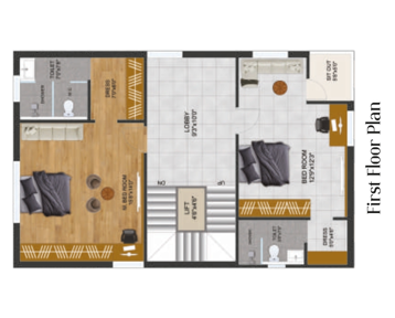 East Facing Villa - First Floor Plan