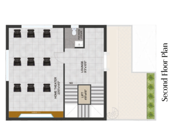 East Facing Villa - Second Floor Plan
