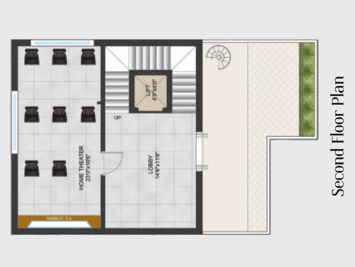 West Facing Villa - Second Floor Plan
